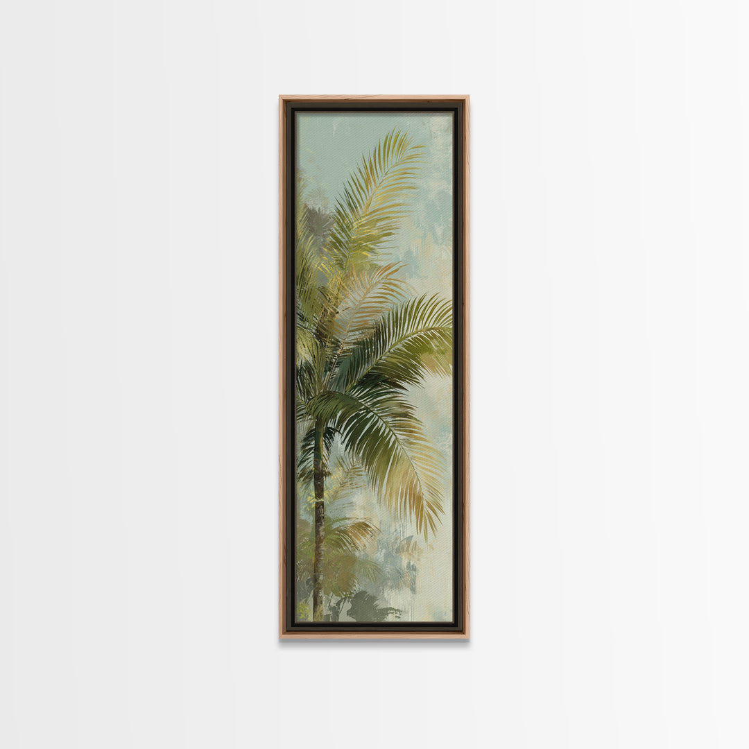 Tropical Palm Fronds Canvas Print, Patio Art, Statement Artwork, Patio Decor, Fine Art, Outdoor, Outdoor Decor, Metal Wall Art, PAT-1x3-37