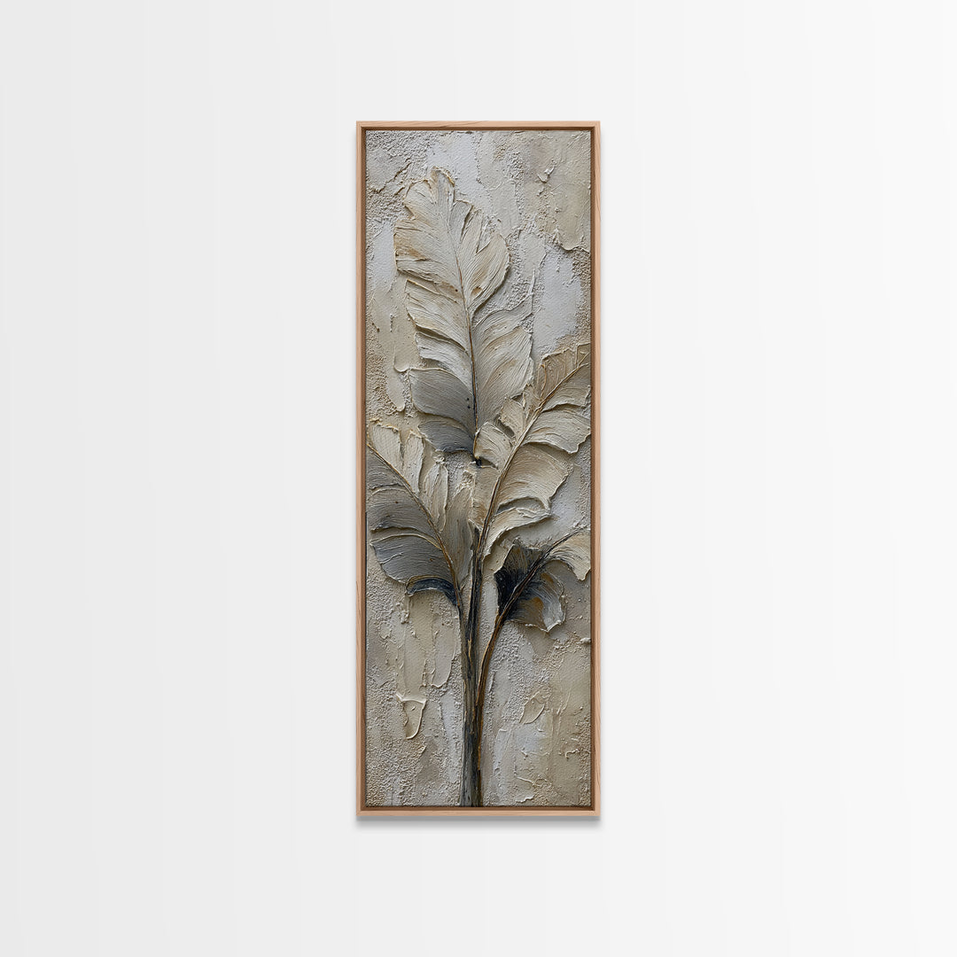 Banana Leaves with Rain Drop Details Framed Canvas Print, Patio Art, Fine Art Print, Patio Decor, Fine Art, Outdoor, Wall Decor, PAT-1x3-4
