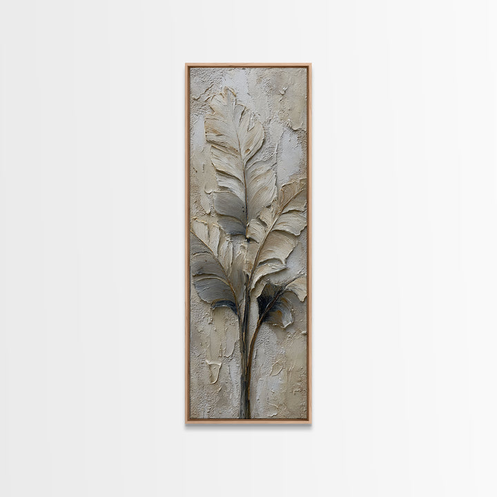 Banana Leaves with Rain Drop Details Framed Canvas Print, Patio Art, Fine Art Print, Patio Decor, Fine Art, Outdoor, Wall Decor, PAT-1x3-4