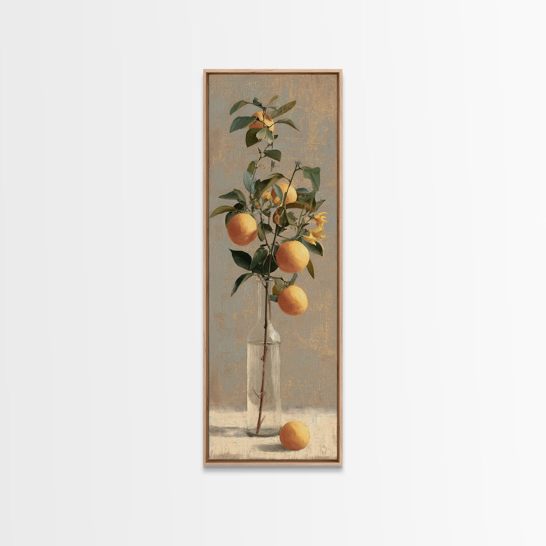 Outdoor Citrus Still Life Canvas Print, Patio Art, Patio Decor, Fine Art, Outdoor, Gallery Decor, Neutral Decor, Modern Decor, PAT-1x3-41