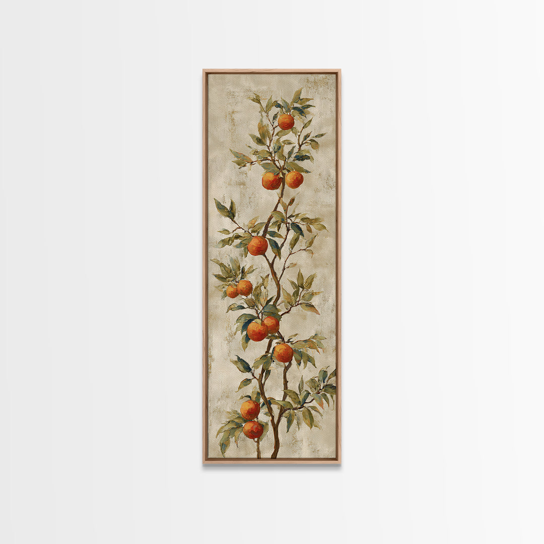 Orange Tree Branch Canvas Print, Patio Art, Gallery Decor, Patio Decor, Fine Art, Outdoor, Contemporary Art, Wall Art, PAT-1x3-82