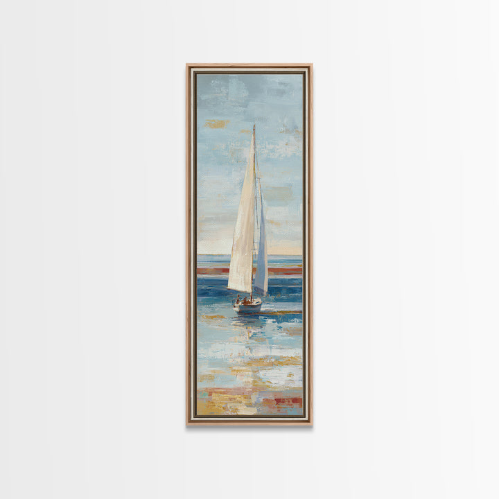 Sailboat on a Breezy Summer Horizon Canvas Print, Patio Art, Family Wall Art, Patio Decor, Fine Art, Outdoor, Room Decor, PAT-1x3-99