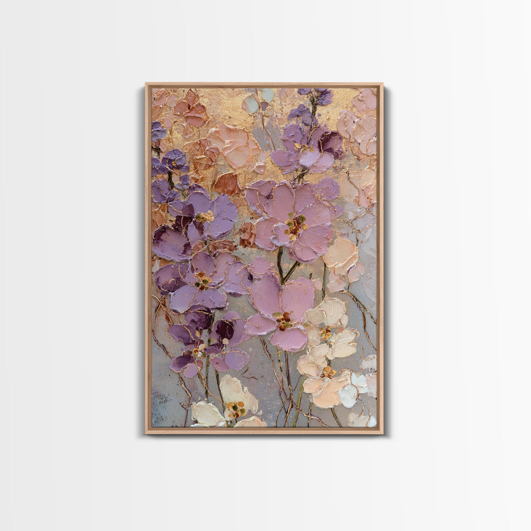 Sunset over Garden Flowers and Vines Canvas Print, Patio Art, Gallery Decor, Patio Decor, Oil Painting, Outdoor, PAT-2x3-15