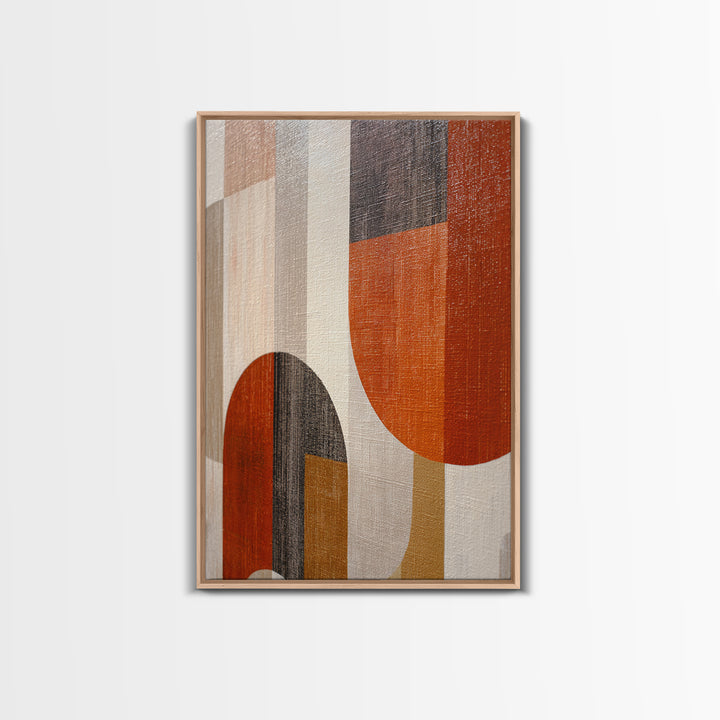 Warm Geometric Tile Pattern Framed Canvas Print, Patio Art, Neutral Decor, Patio Decor, Fine Art, Outdoor, Wall Art, Home Decor, PAT-2x3-56