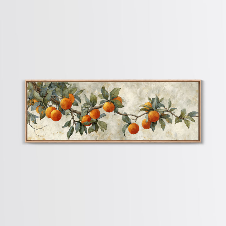 Orange Tree Branch Canvas Print, Patio Art, Gallery Decor, Patio Decor, Fine Art, Outdoor, Contemporary Art, Wall Art, PAT-3x1-62