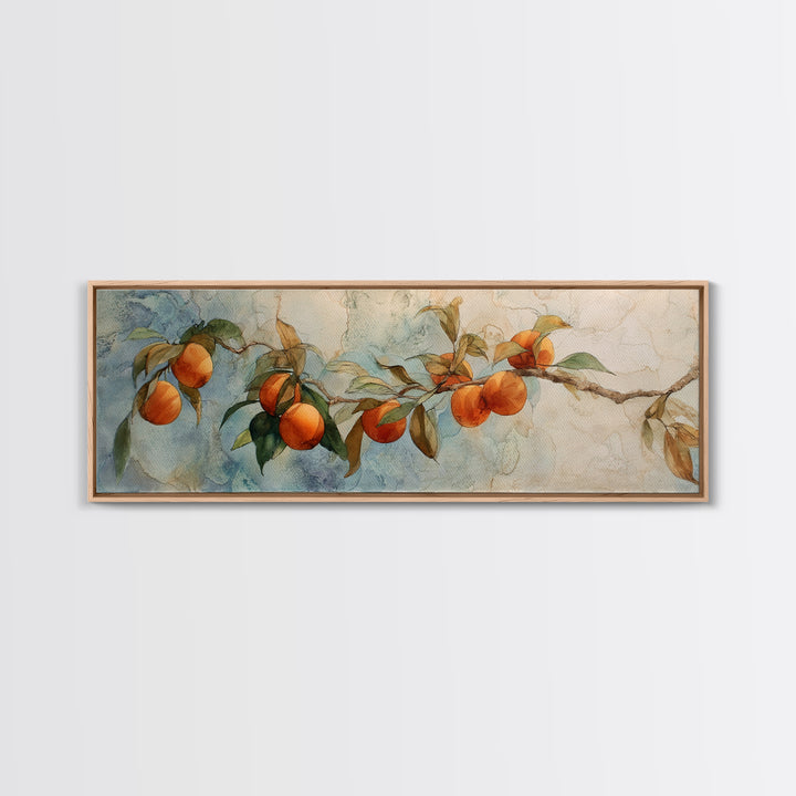 Orange Tree Branch Canvas Print, Patio Art, Western Decor, Patio Decor, Fine Art, Outdoor, Floral Art, Lake House Decor, PAT-3x1-86