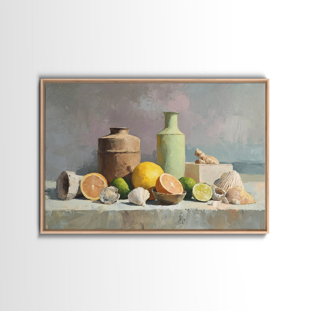 Outdoor Citrus Still Life Canvas Print, Patio Art, Beach House Decor, Patio Decor, Outdoor, Modern Decor, Fine Art Print, PAT-3x2-57