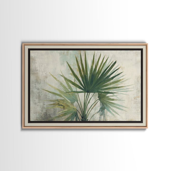Tropical Palm Fronds Framed Canvas Print, Patio Art, Gallery Decor, Patio Decor, Fine Art, Outdoor, Contemporary Art, PAT-3x2-77