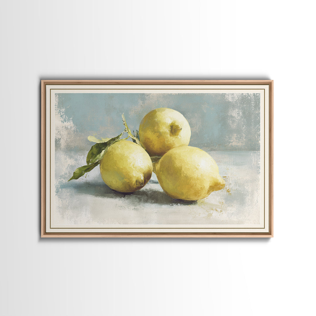 Outdoor Citrus Still Life Framed Canvas Print, Patio Art, Mixed Media Art, Patio Decor, Fine Art, Outdoor, Art Print, PAT-3x2-81