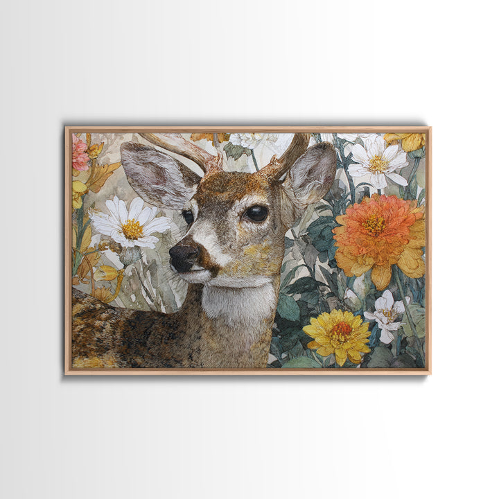 Butterfly Garden with Zinnias and Daisies Canvas Print, Patio Art, Rustic Decor, Patio Decor, Fine Art, Outdoor, PAT-3x2-89
