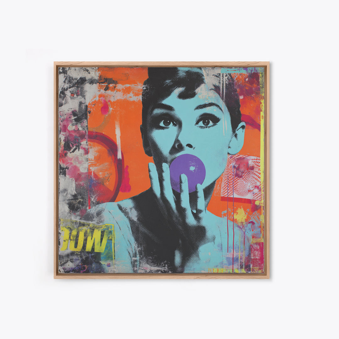Lollipop Arrangement with Halftone Shadows Framed Canvas Print, Pop Art, Party Decor, Living Room Decor, Fine Art, Pop, POP-1x1-38
