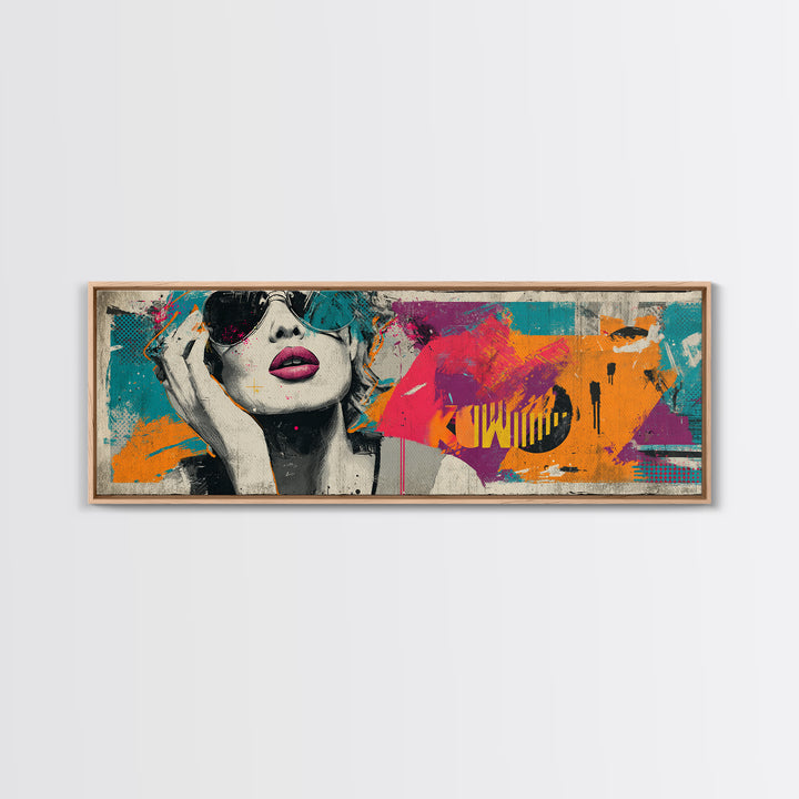 Shopping Bag Fashion Graphic Without Brands Canvas Print, Pop Art, Mexican Art, Living Room Decor, Fine Art, Pop, Neutral Decor, POP-3x1-16