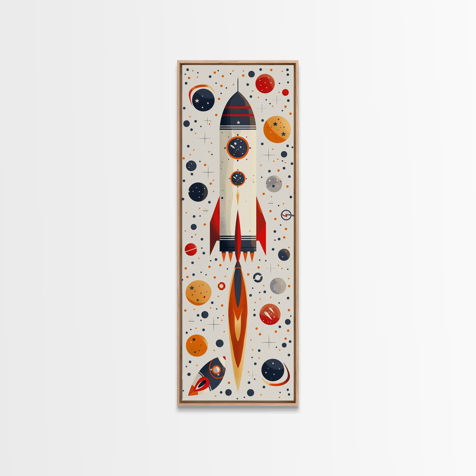 Art Deco Rocket Ship Atomic Age Wall Art, Retro MCM Inspired