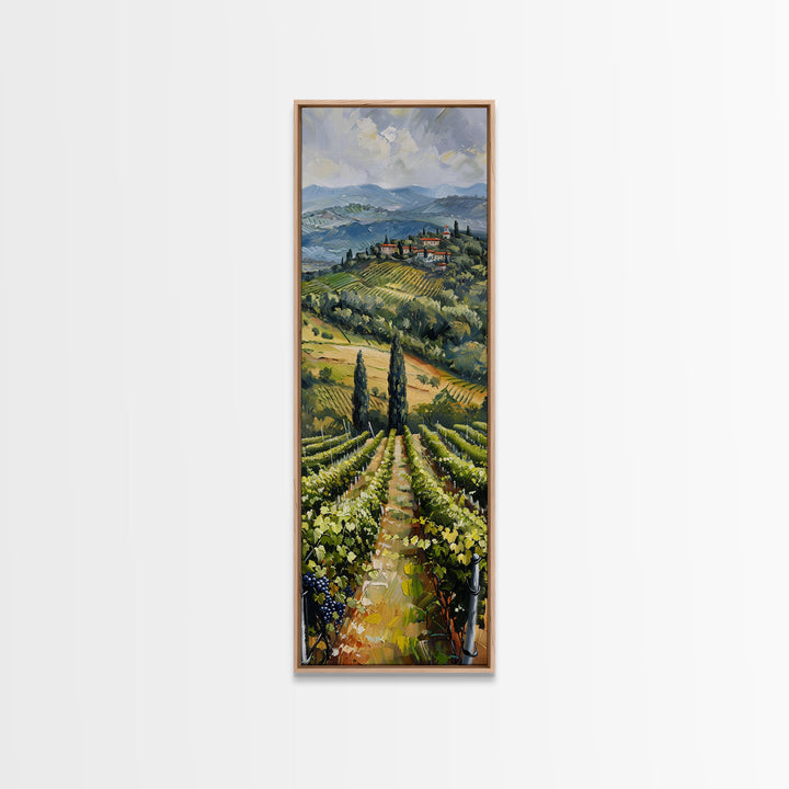 Italian Olive Fields, Framed Canvas print, Living Room Decor, Bedroom Decor, Beautiful Wall Art Painting, Wall hanging, Ready To Hang Art