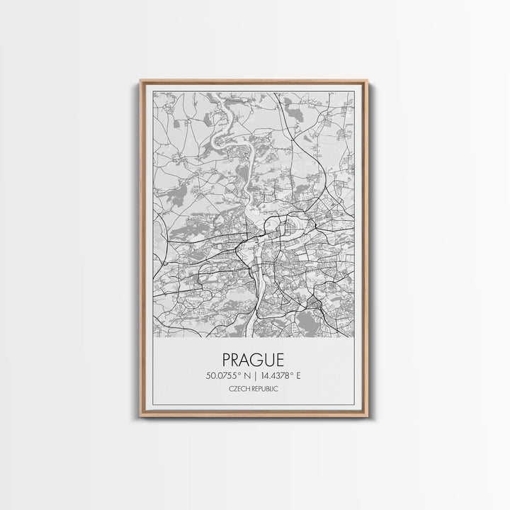 Prague Street Map, Czech Republic Map, City Map Art, Minimalist Art, Wall Art, Canvas Print, Girls Room Wall Art, Pilot Gifts, Travel Print