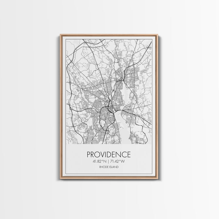 Providence Street Map, Rhode Island Map, City Map Art, Minimalist Art, Wall Art, Canvas Print, Bedroom Wall Décor, Gift For Couples,