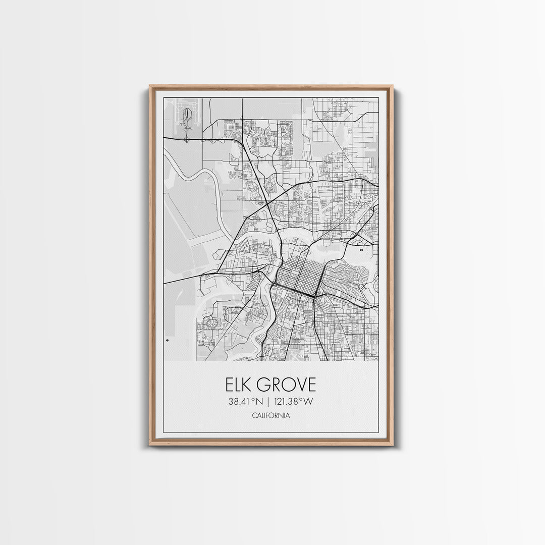 Elk Grove Street Map, California Map, City Map Art, Minimalist Art, Wall Art, Canvas Print, Bedroom Wall Art, Housewarming Gift, Travel Art