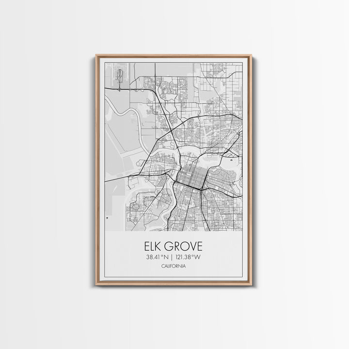 Elk Grove Street Map, California Map, City Map Art, Minimalist Art, Wall Art, Canvas Print, Bedroom Wall Art, Housewarming Gift, Travel Art