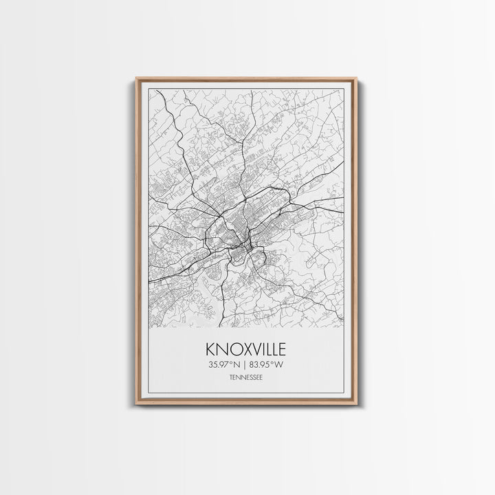 Knoxville Street Map, Tennessee Map, City Map Art, Modern Wall Art, Wall Art, Canvas Print, Travel Art, Aviation Gifts, Wall Art For Bedroom