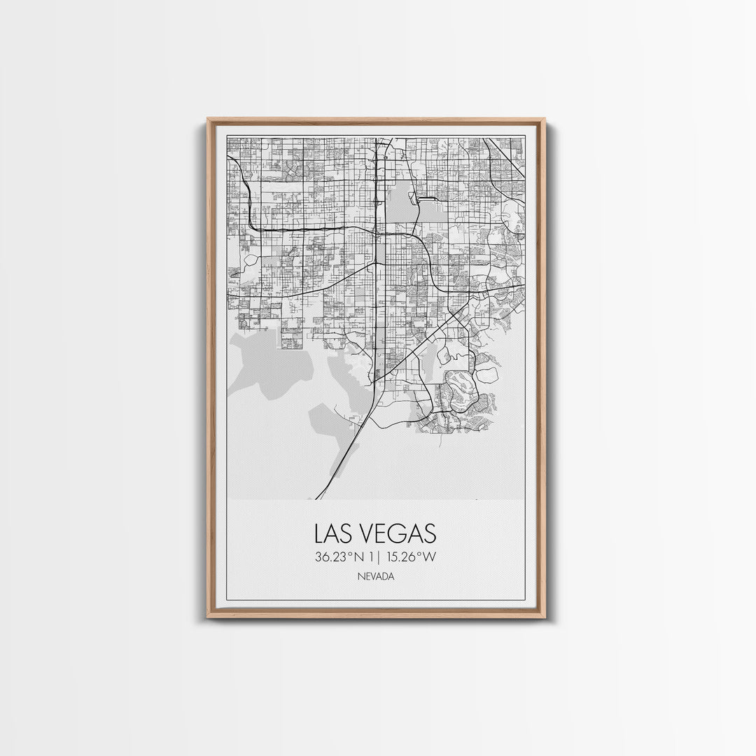Las Vegas Street Map, Nevada Map, City Map Art, Modern Wall Art, Wall Art, Canvas Print, Travel Wall Décor, Dorm Wall Print, Couples Gift