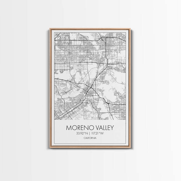 Moreno Valley Street Map, California Map, City Map Art, Modern Art, Wall Art, Canvas Print, Wall Art For Bedroom, Couple Gift, Travel Print