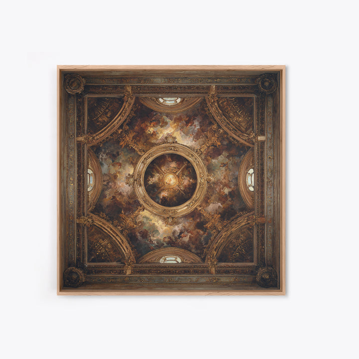 Fresco Celestial Ceiling Composition Canvas Print, Renaissanceinspired Art, Wall Art Print, Living Room Decor, Oil Painting, REN-1x1-15
