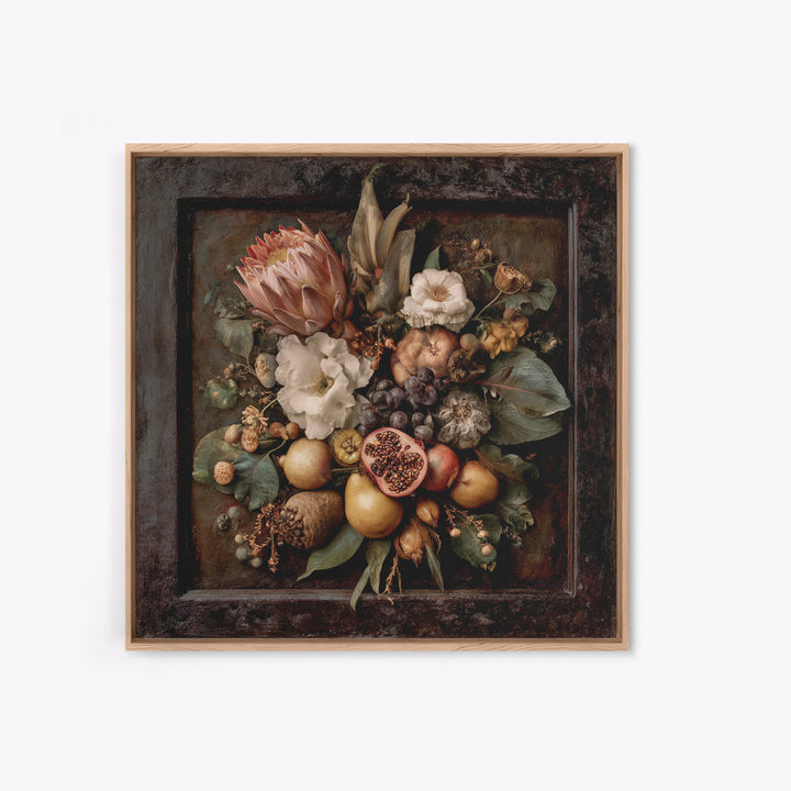 Renaissance Botanical Study Canvas Print, Renaissanceinspired Art, Romantic Art, Living Room Decor, Fine Art, Classic, REN-1x1-55