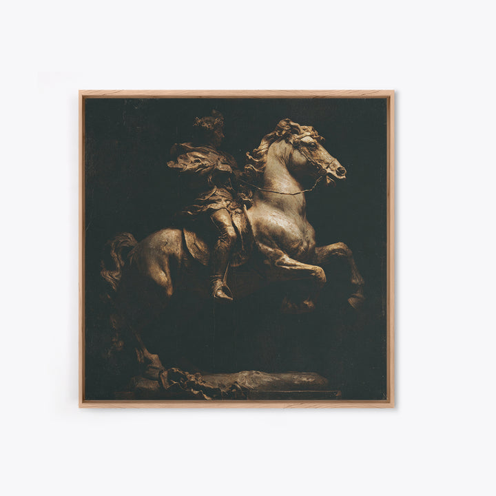 Classical Horse and Rider Canvas Print, Renaissanceinspired Art, Elegant Home Decor, Living Room Decor, Fine Art, Classic, REN-1x1-81