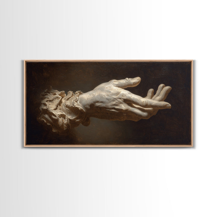 Classical Hands Study Canvas Print, Renaissanceinspired Art, Statement Artwork, Living Room Decor, Fine Art, Classic, REN-2x1-58