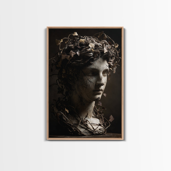Classical Statue Bust Covered Canvas Print, Renaissanceinspired Art, Fine Art Print, Living Room Decor, Fine Art, Classic, REN-2x3-99