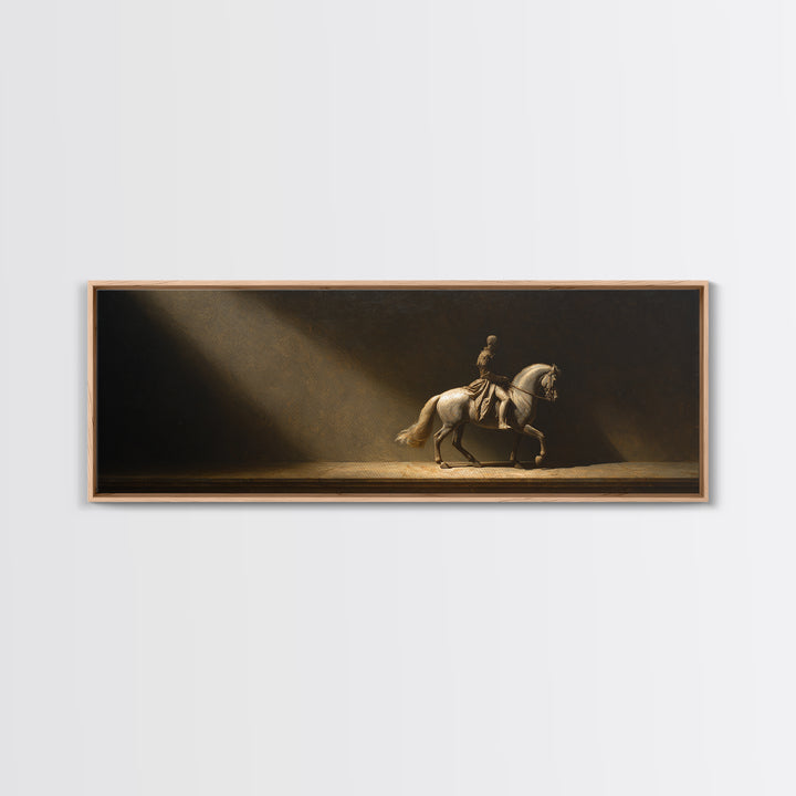 Classical Horse and Rider Canvas Print, Renaissanceinspired Art, Printable Art, Living Room Decor, Abstract Art, Classic, REN-3x1-49