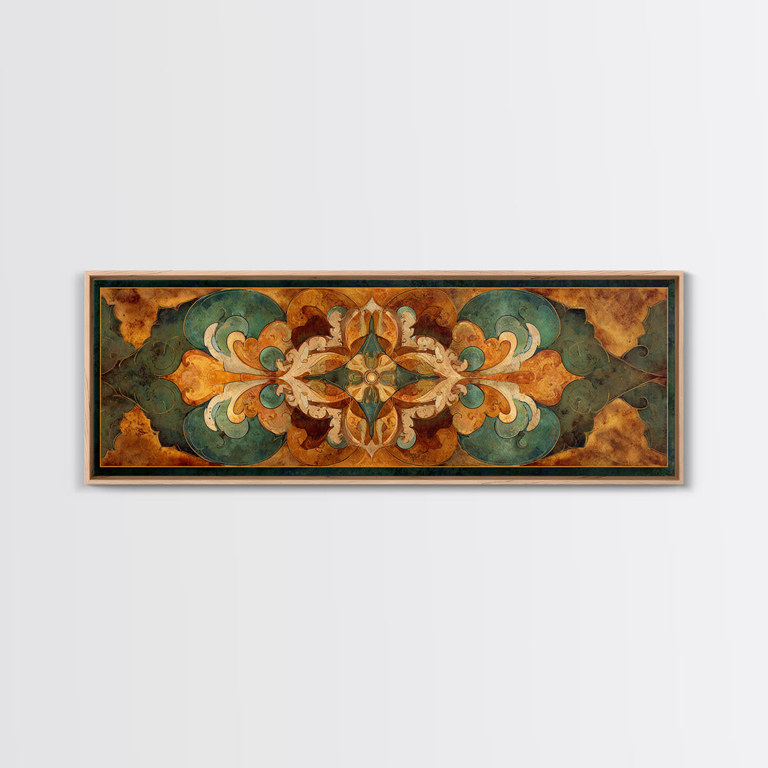 Fresco Celestial Ceiling Composition Framed Canvas Print, Renaissanceinspired Art, Yoga Wall Art, Living Room Decor, Classic, REN-3x1-7