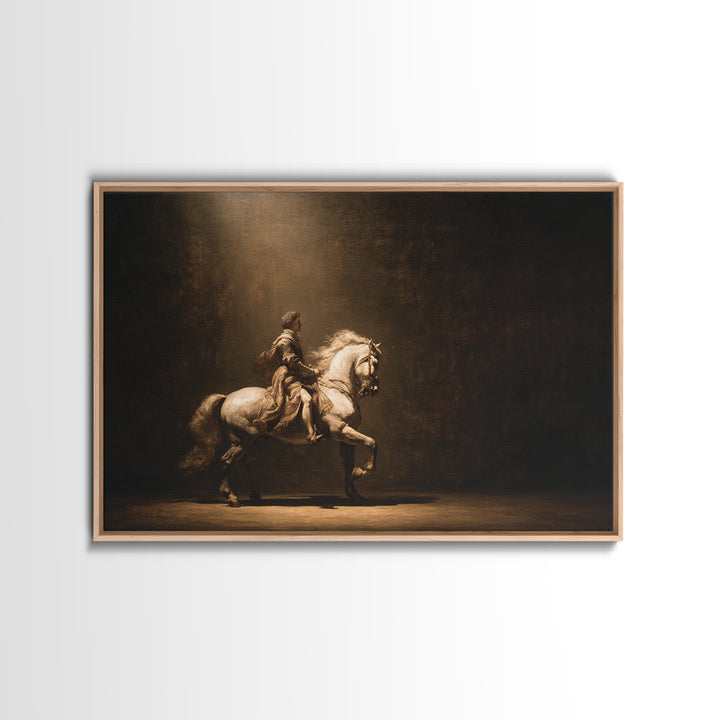 Classical Horse and Rider Canvas Print, Renaissanceinspired Art, Printable Art, Living Room Decor, Oil Painting, Classic, REN-3x2-37