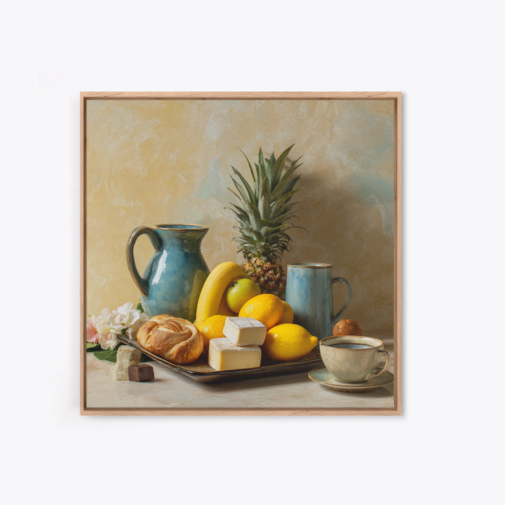 Tropical Fruit Platter Canvas Print, Restaurant Art, Wall Art Print, Restaurant Decor, Fine Art, Bistro, Modern Decor, RES-1x1-18
