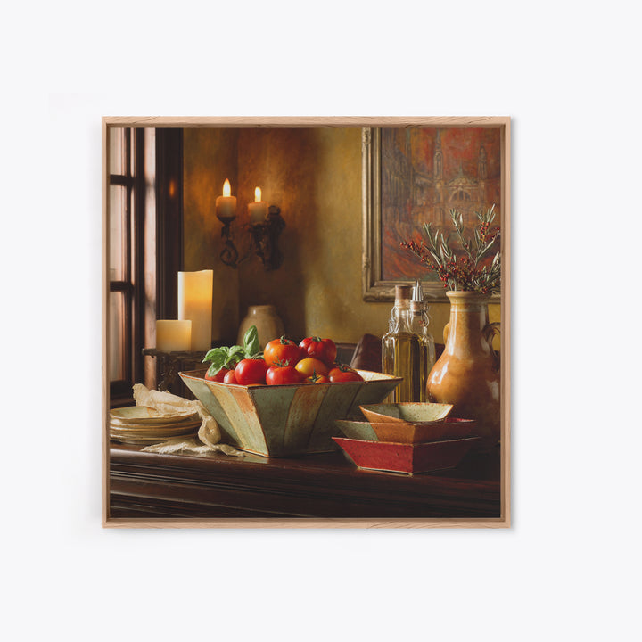 Classic Fruit Bowl Framed Canvas Print, Restaurant Art, Living Room Decor, Restaurant Decor, Fine Art, Bistro, Gallery Decor, RES-1x1-52