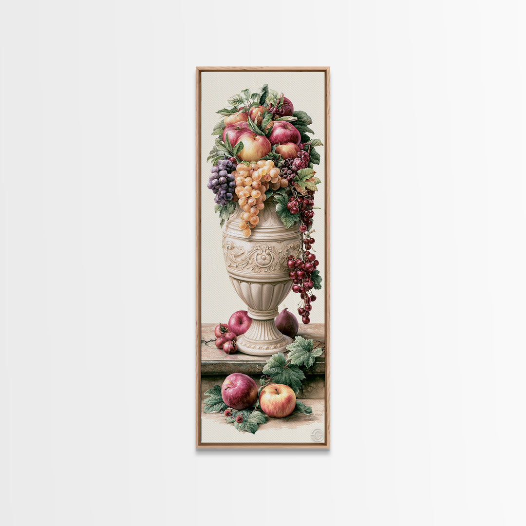 Classic Fruit Bowl Framed Canvas Print, Restaurant Art, Living Room Decor, Restaurant Decor, Fine Art, Bistro, Gallery Decor, RES-1x3-64