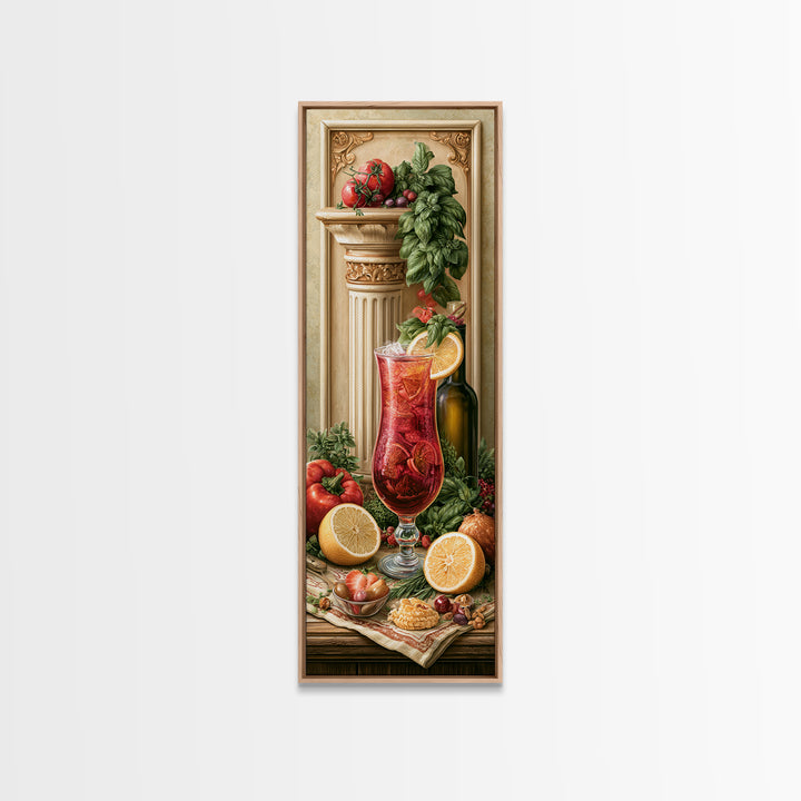 Cocktail and Citrus Bar Composition Framed Canvas Print, Restaurant Art, Gallery Decor, Restaurant Decor, Fine Art, Bistro, RES-1x3-71
