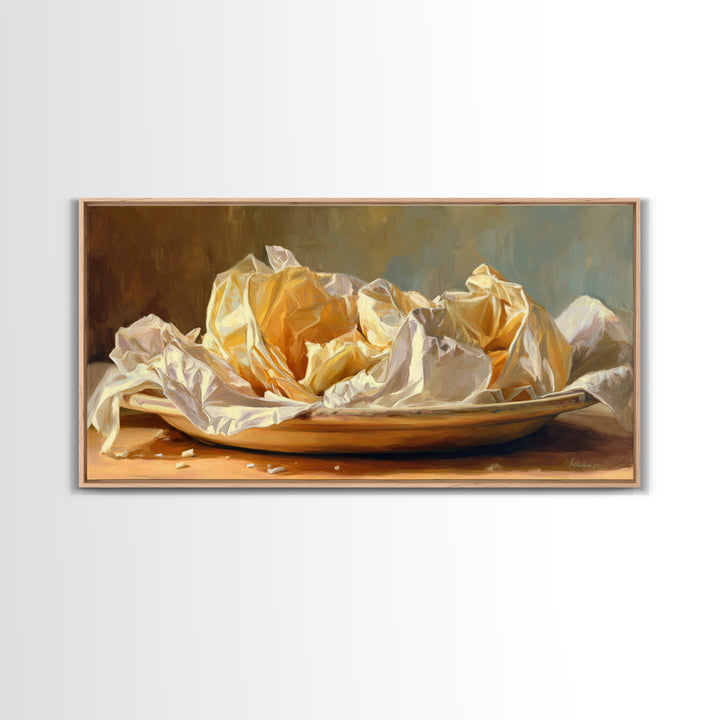 Ramen Bowl Rendered Framed Canvas Print, Restaurant Art, Contemporary Art, Restaurant Decor, Fine Art, Bistro, Kitchen Wall Art, RES-2x1-34