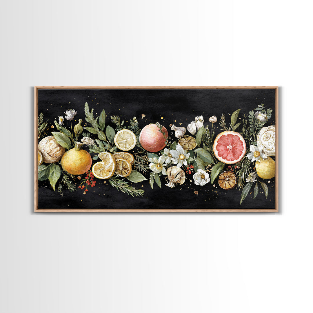 Blackboard Menu Feeling Without Readable Text Canvas Print, Restaurant Art, Canvas, Restaurant Decor, Fine Art, Bistro, RES-2x1-41