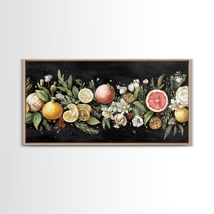 Blackboard Menu Feeling Without Readable Text Canvas Print, Restaurant Art, Canvas, Restaurant Decor, Fine Art, Bistro, RES-2x1-41