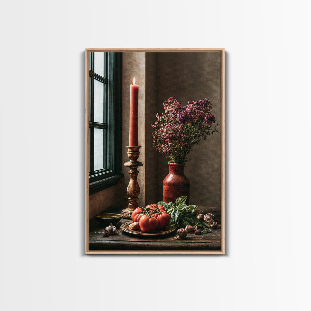 Elegant Table Objects Framed Canvas Print, Restaurant Art, Framed Wall Art, Restaurant Decor, Watercolor Art, Bistro, RES-2x3-80