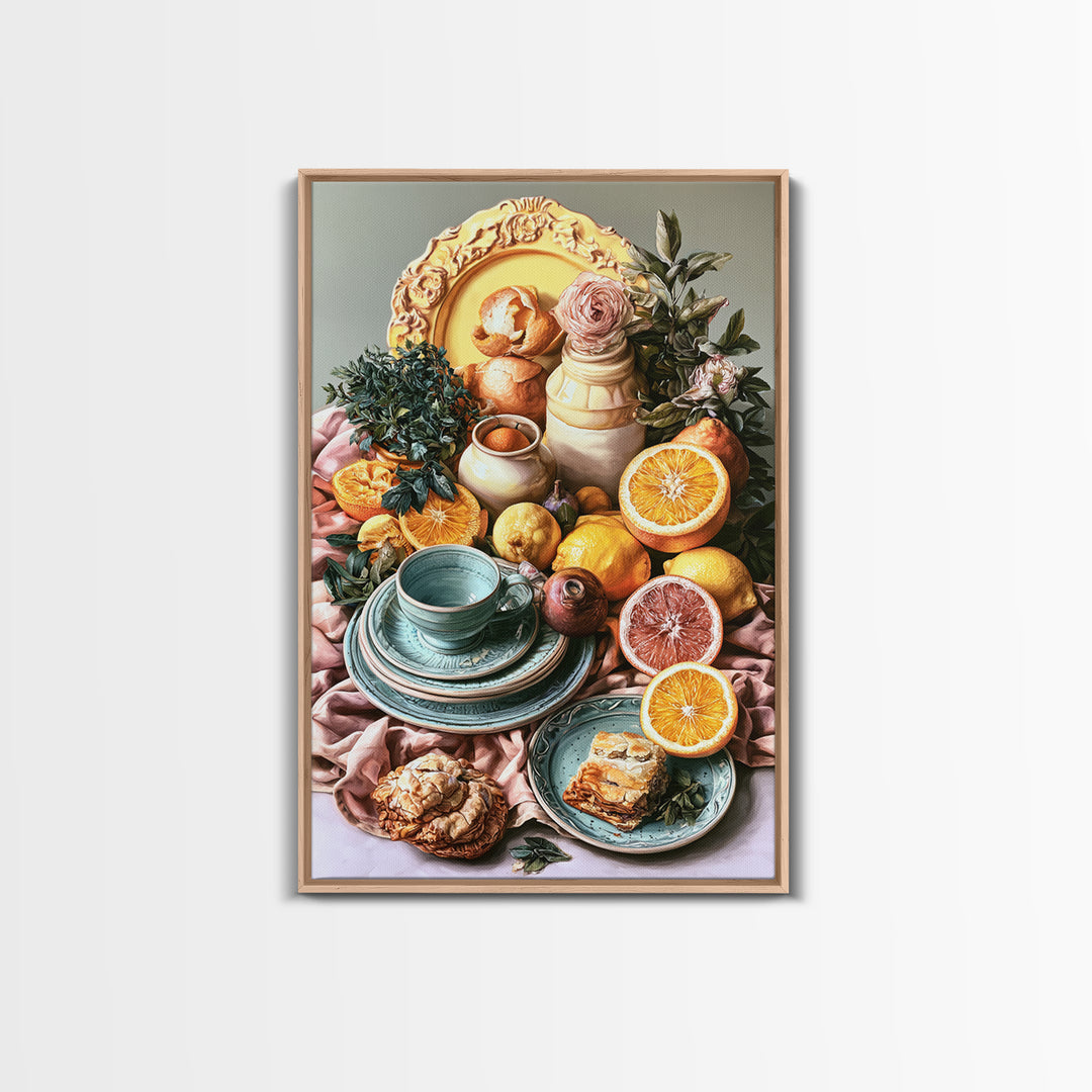 Cocktail and Citrus Bar Composition Canvas Print, Restaurant Art, Cool Wall Art, Restaurant Decor, Fine Art, Bistro, RES-2x3-91