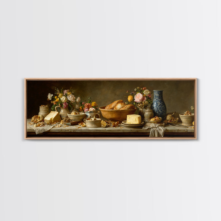 Classic Fruit Bowl Framed Canvas Print, Restaurant Art, Modern Decor, Restaurant Decor, Fine Art, Bistro, Poster, Wall Decor, RES-3x1-44