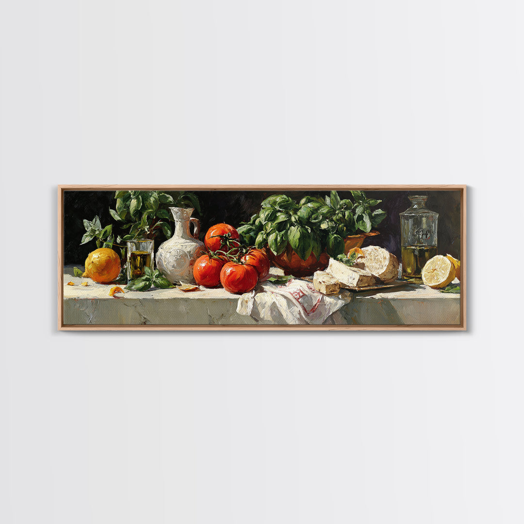Cocktail and Citrus Bar Composition Framed Canvas Print, Restaurant Art, Large Wall Art, Restaurant Decor, Fine Art, Bistro, RES-3x1-99