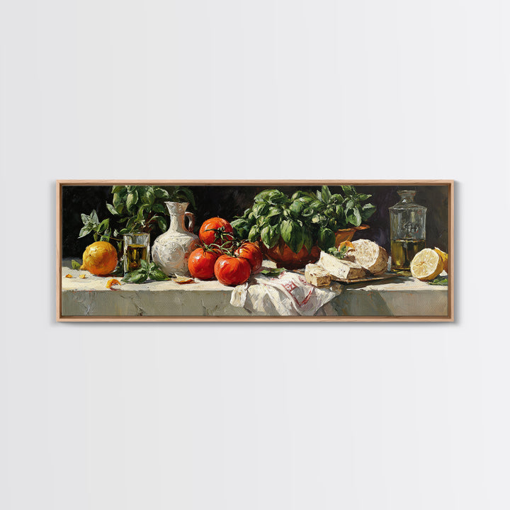 Cocktail and Citrus Bar Composition Framed Canvas Print, Restaurant Art, Large Wall Art, Restaurant Decor, Fine Art, Bistro, RES-3x1-99