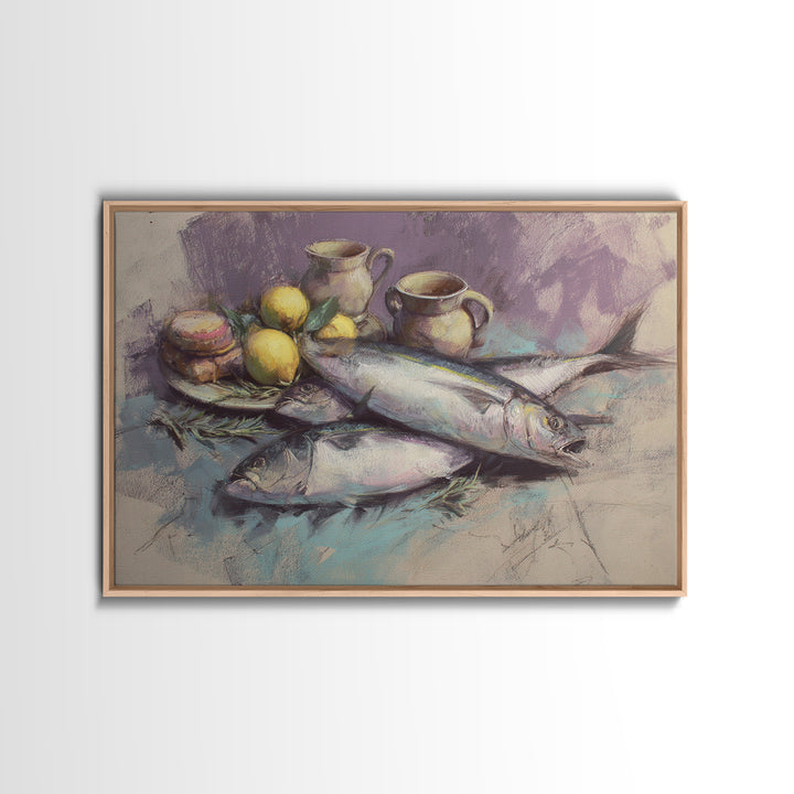 Seafood Lobster and Shell Arrangement Canvas Print, Restaurant Art, Canvas Print, Restaurant Decor, Fine Art, Bistro, RES-3x2-12
