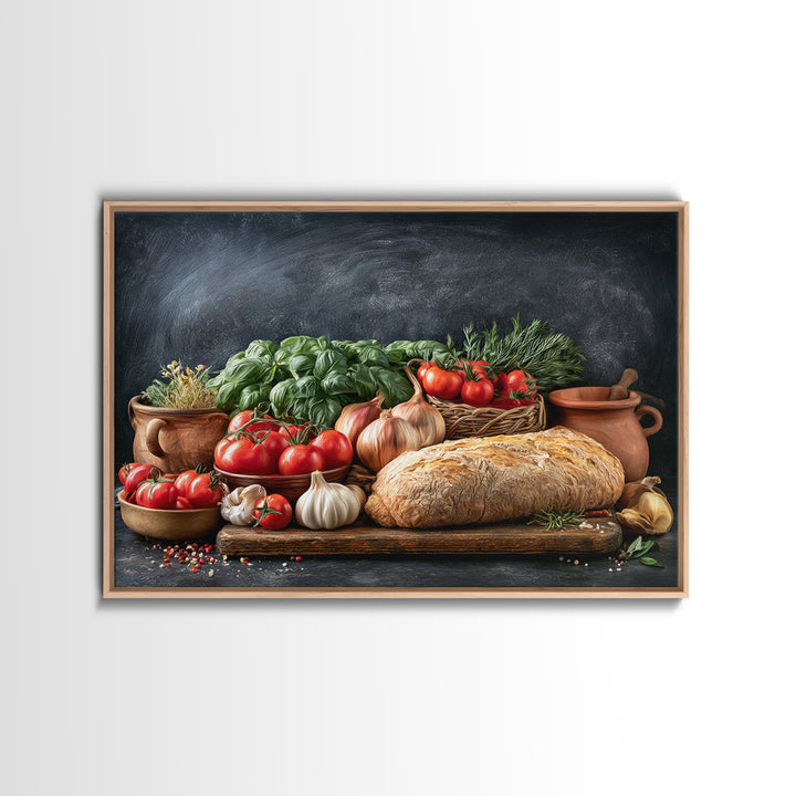 Blackboard Menu Feeling Without Readable Text Canvas Print, Restaurant Art, Neutral Decor, Restaurant Decor, Fine Art, Bistro, RES-3x2-49