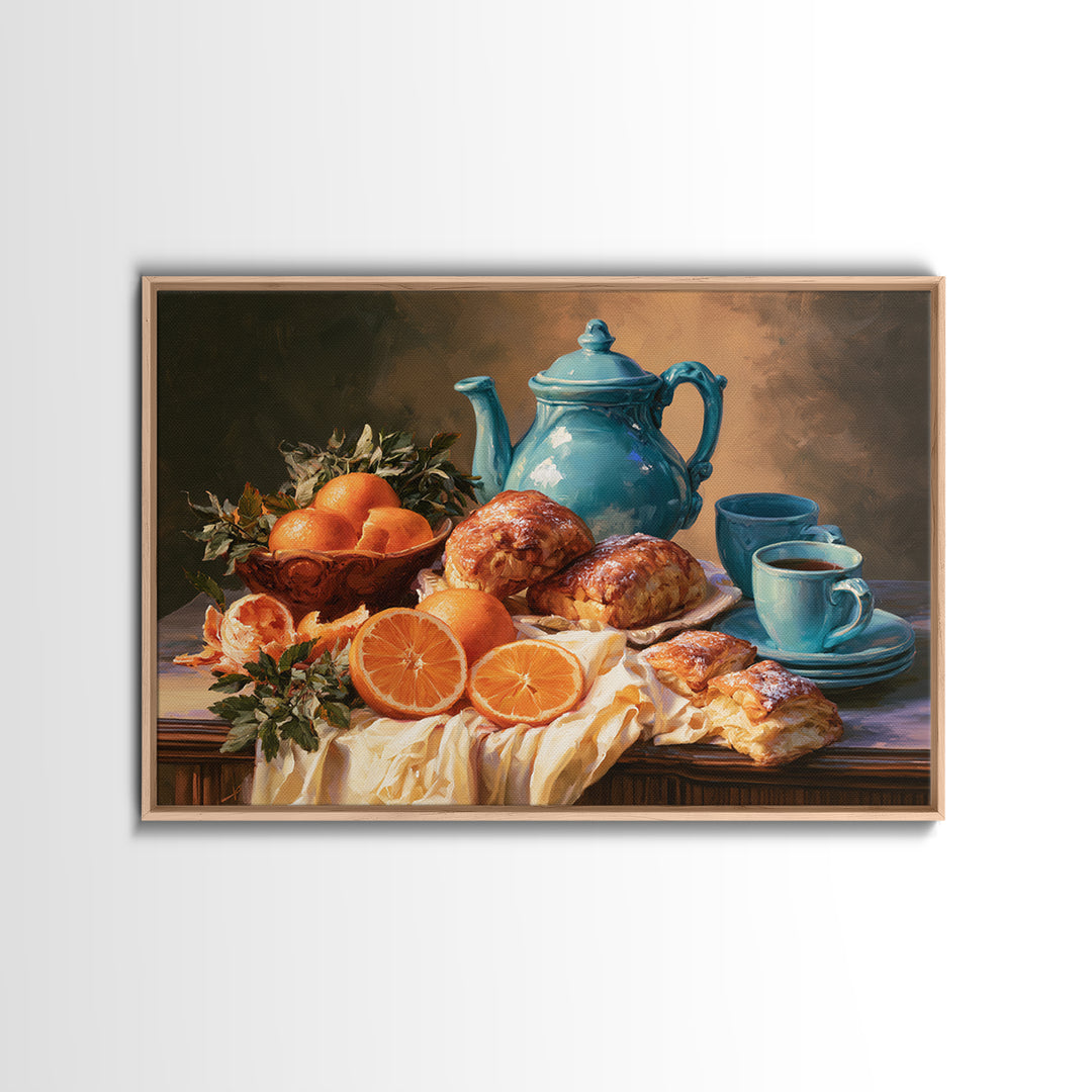 Abstract Appetite Friendly Red and Orange Shapes Framed Canvas Print, Restaurant Art, Gallery Decor, Restaurant Decor, Bistro, RES-3x2-69