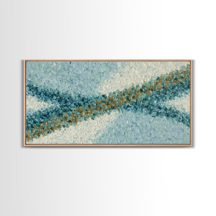 70s Sunset Stripes Framed Canvas Print, Retro Art, Print, Living Room Decor, Watercolor Art, Retro, Abstract Wall Art, RET-2x1-23
