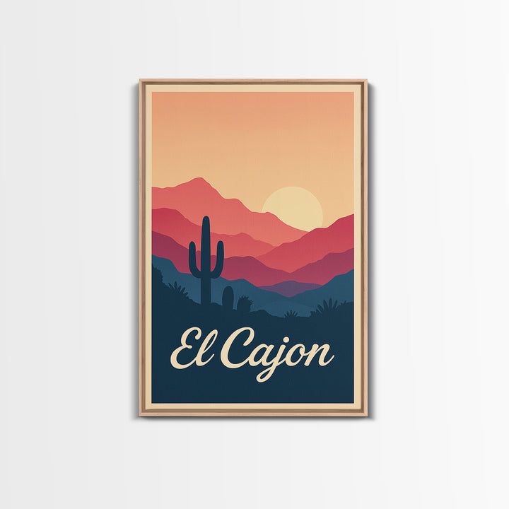 El Cajon California Travel Poster, Canvas Print, Classic Travel Poster Art, El Cajon Poster Print, Travel Poster Art, Gift For Travelers